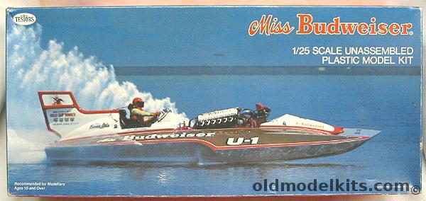 Testors 1/25 Miss Budweiser Hydroplane Speed Boat, 124 plastic model kit